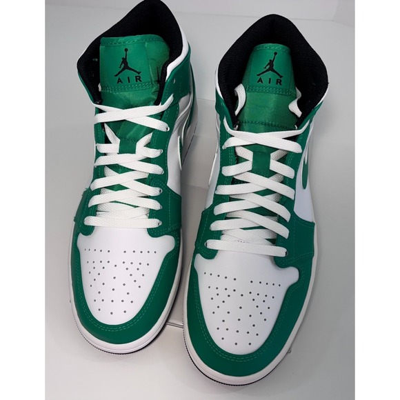 Nike Mens White Green Air Jordan 1 Mid DA8426-301 Basketball Men\'s  Sz US 11 main image 14